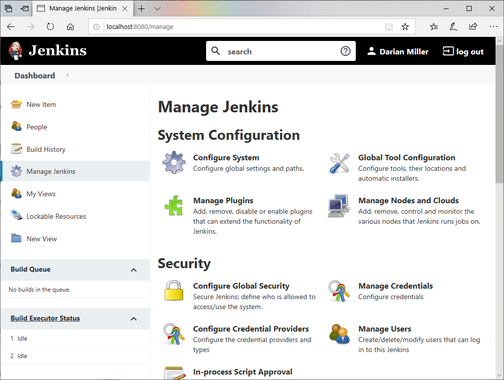 Manage Jenkins page