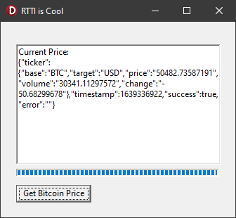 Example screen shot with progressbar for TRESTClient