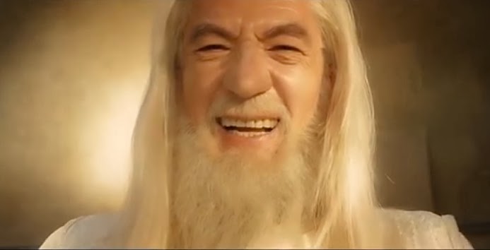 Gandalf smiling