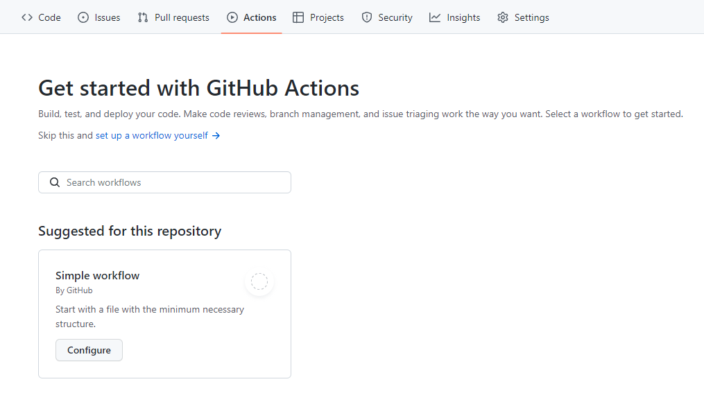 Create first GitHub Action