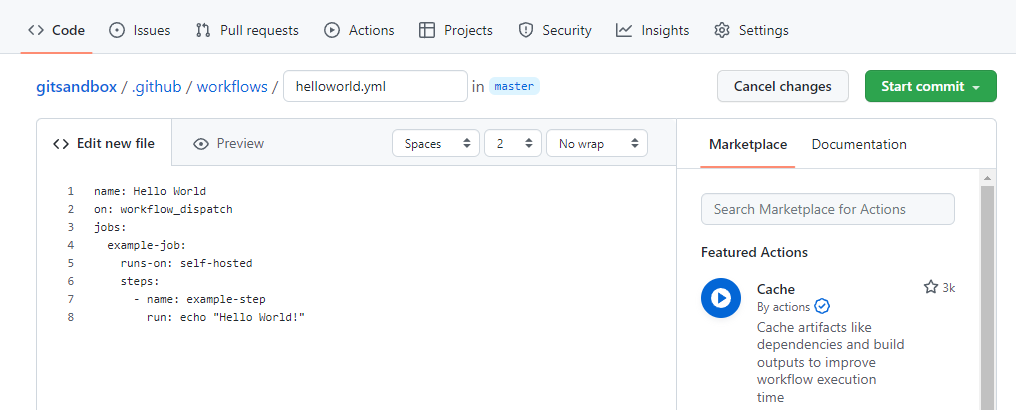GitHub Action edit YAML config file