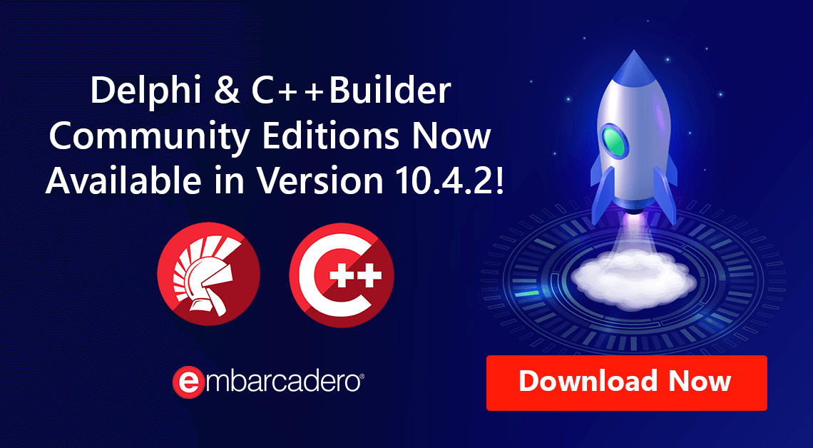 Delphi free edition now available as 10.4.2
